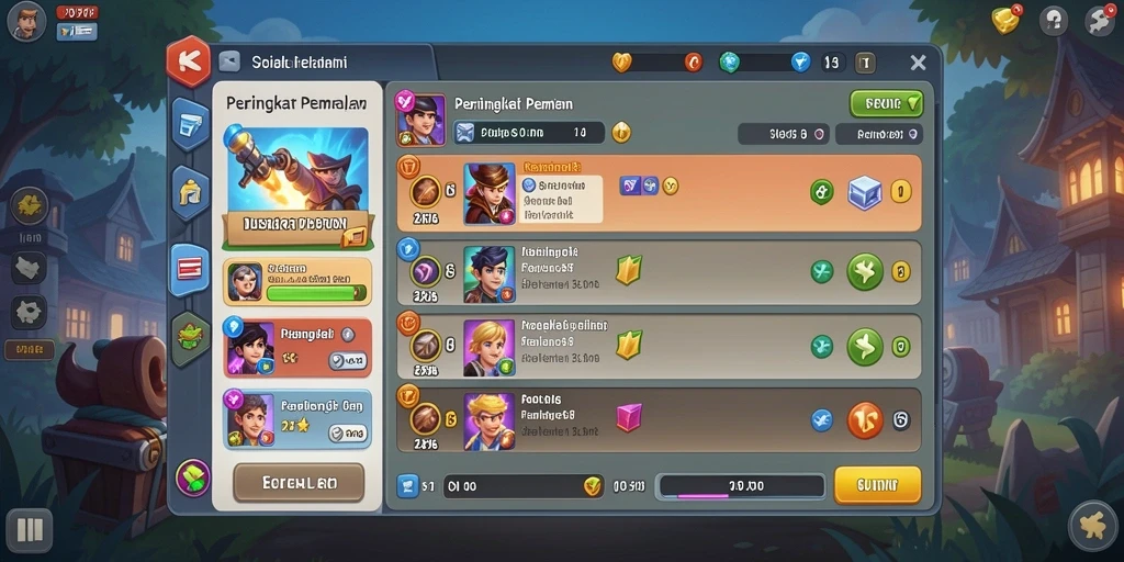 Tangkapan layar fitur multiplayer yang seru dan kompetitif.