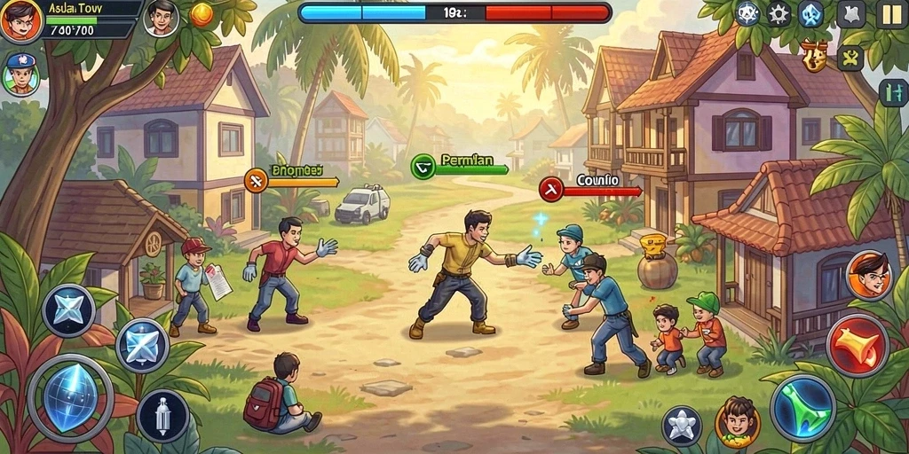 Momen menarik saat bermain dengan teman.